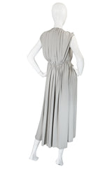 S/S 2008 Bottega Veneta Runway Light Grey Silk Cut Out Dress