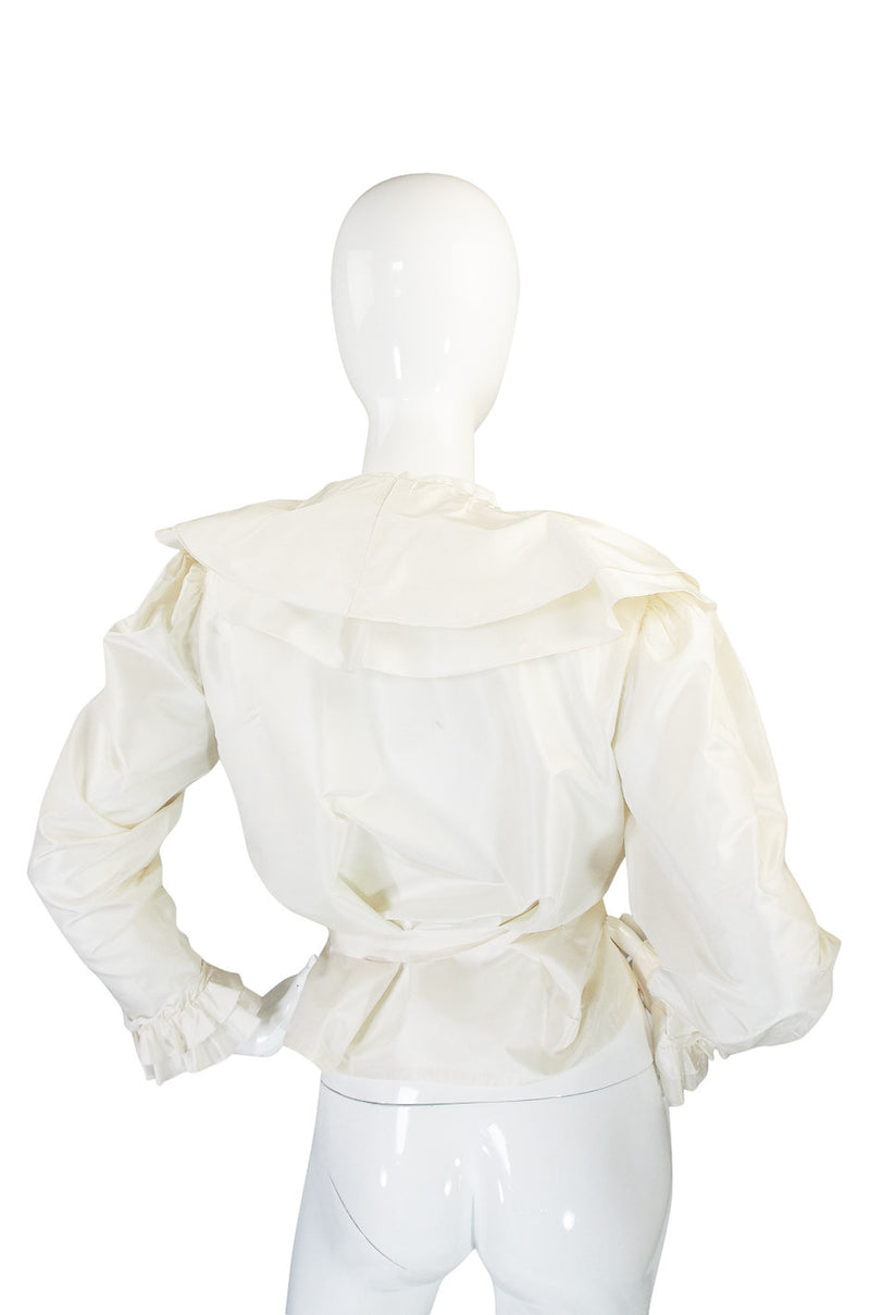 1970s Guy LaRoche Silk Taffeta Wrap Top – Shrimpton Couture
