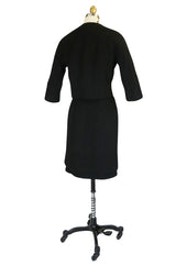 c1957 Black Cristobal Balenciaga Haute Couture Suit