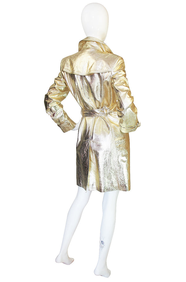 2012 Collection Gold Kid Leather Burberry Trench