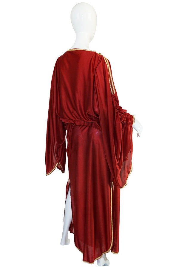 Winter 1972 Bill Gibb Beaded Bee Caftan Dress Set