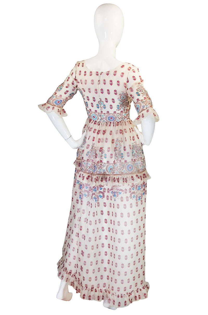 1960s Silk Oscar De La Renta Museum Piece Dress