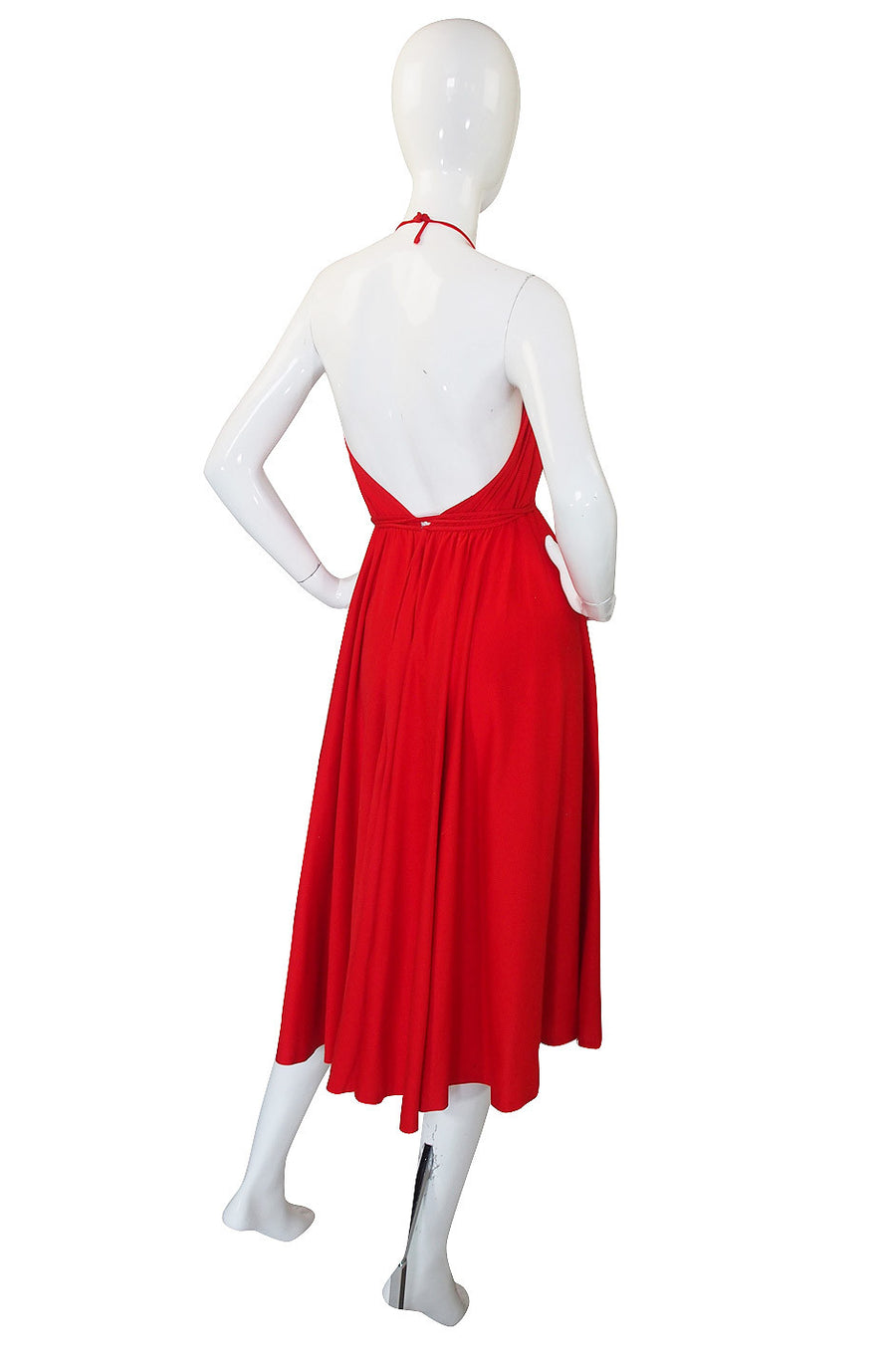 halston red dress 1978 Collection Rare Backless Red Halston Dress – Shrimpton Couture
