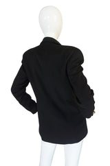 1980s Chanel Cashmere w 14 Chanel Gold Buttons Jacket