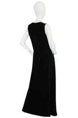 1960s Striking Medallion Embellished Black Dress