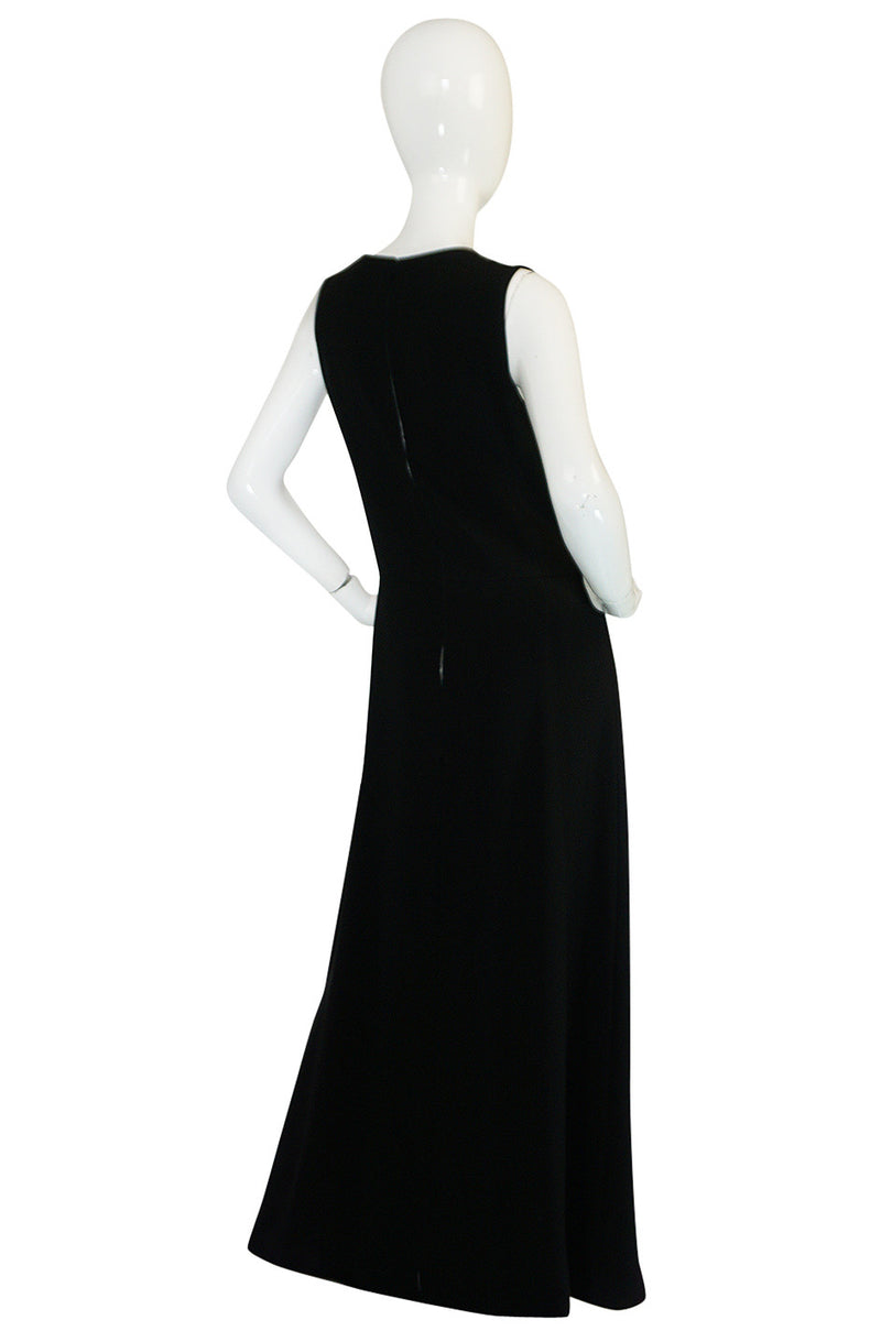 1960s Striking Medallion Embellished Black Dress