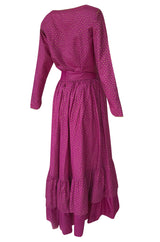 c.1976 Yves Saint Laurent Hand Painted Russian Top & Skirt Set