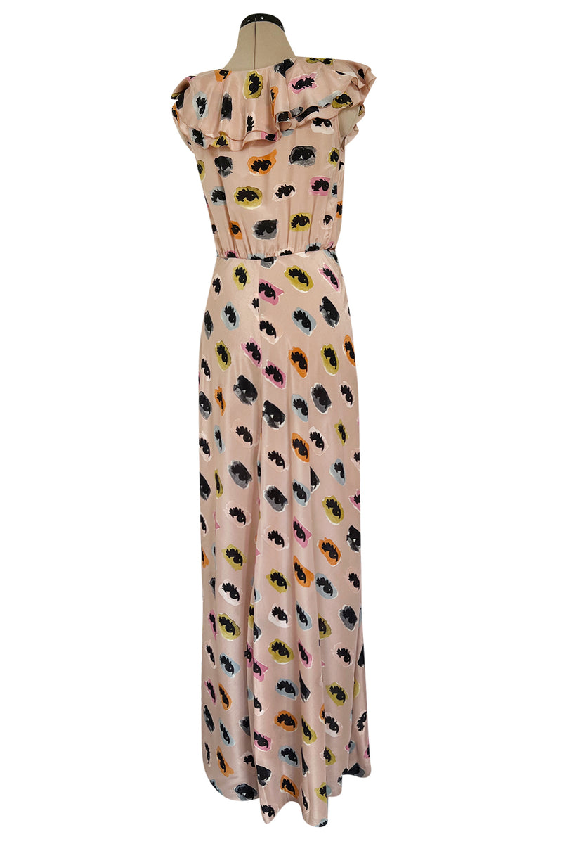 Bias Cut Fall 2012 Moschino Cheap & Chic 'I See You' Silk Eye Print Ruffle Dress