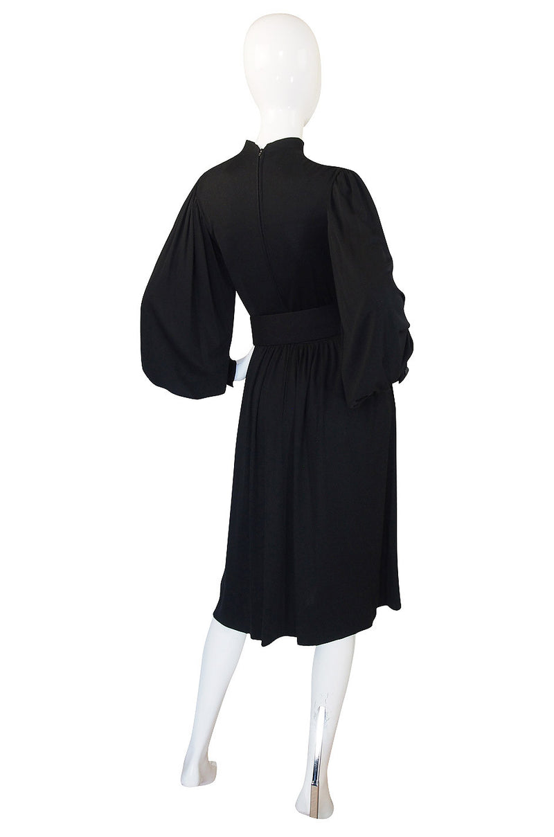 1960s Norman Norell Balloon Sleeve Jersey Dress