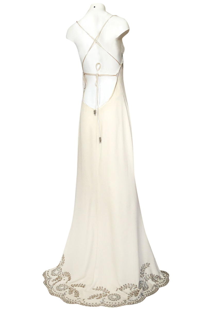 white lotus sequin valentino dress valentino sequin dress white lotus Valentino Garavani Sequin embellished mini dress Luisa World