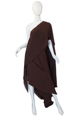 Rare 1970s Silk Grecian Jacqueline de Ribes Gown