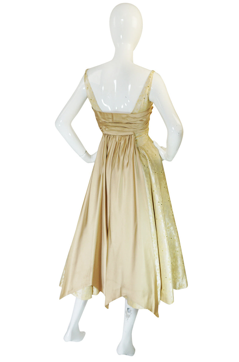 1950s David Hart Brocade & Rhinestone Dress