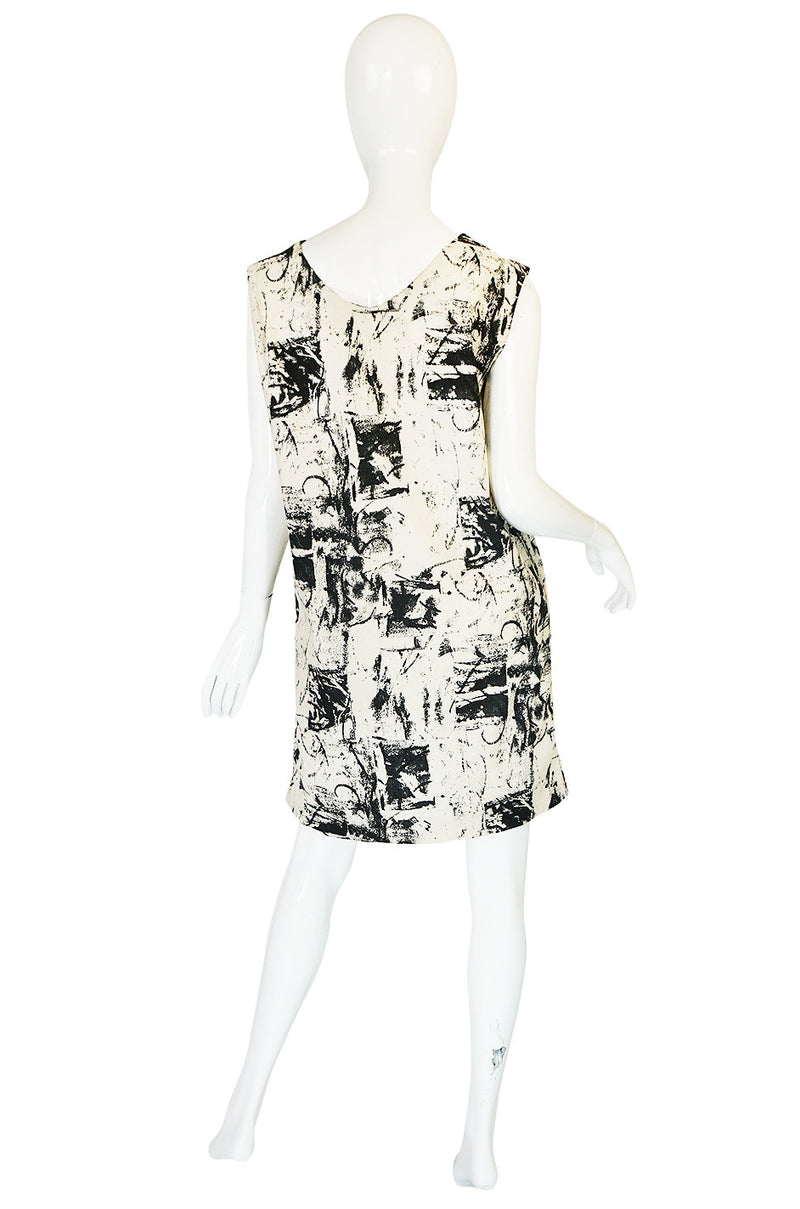 Recent Marni Graphic Abstract Print Cotton Sack Dress