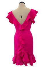 Prettiest Spring 2005 Yves Saint Laurent by Stefano Pilati Look 36 Pink Silk Organza Dress