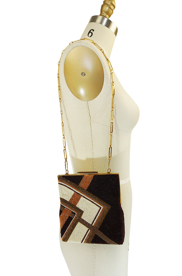 1960s Fully Beaded Pierre Cardin Evening Bag Clutch