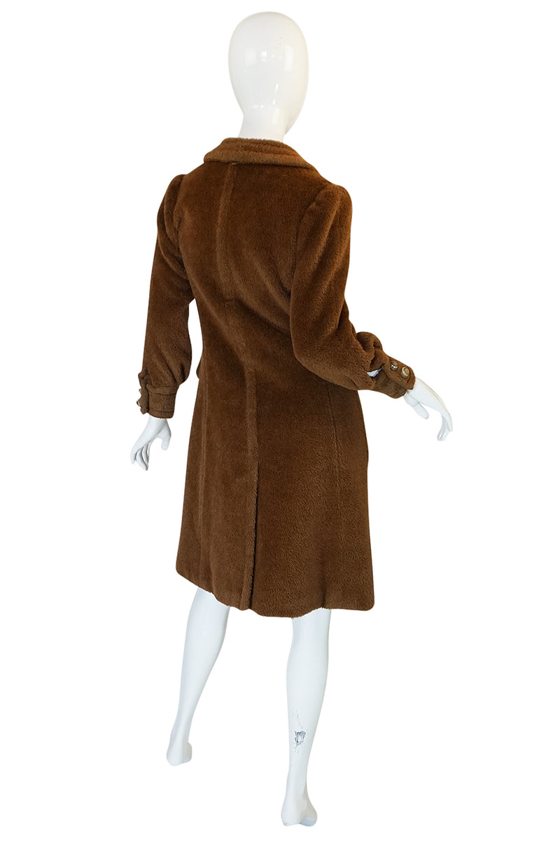 1960s James Galanos 'Teddy Bear' Faux Fur Coat