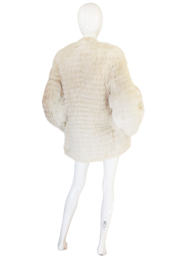 1978 Yves Saint Laurent Feather Fox & Mink Fur Jacket