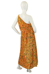 1960s Yellow Metallic Silk Malcolm Starr