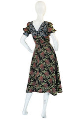 1970s Pretty Jeff Banks Printed Floral Swing Dress