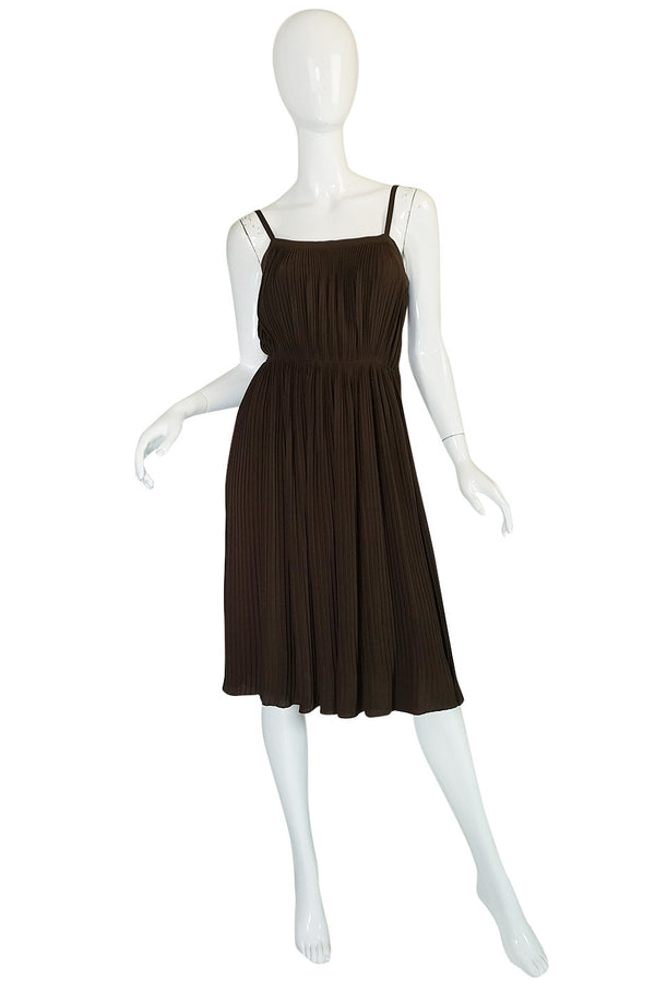S/S 1976 Christian Dior Haute Couture Pleated Silk Dress Set