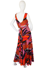 1970s Print Dynasty Jersey Jumpsuit