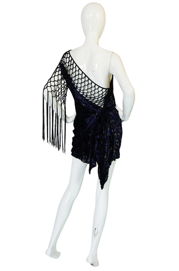 F/W 2010 Peter Dundas for Pucci Fringed Silk Devore Mini Dress