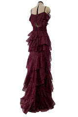Stunning Pre-Fall 2011 Nina Ricci Runway Tiered & Ruffled Silk Organza Dot Dress