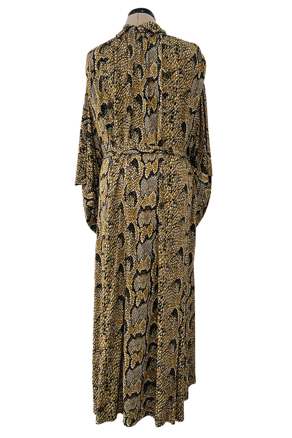 Iconic Pre-Fall 2018 Celine by Pheobe Philo Snake Print 'Boa" Jersey Dress