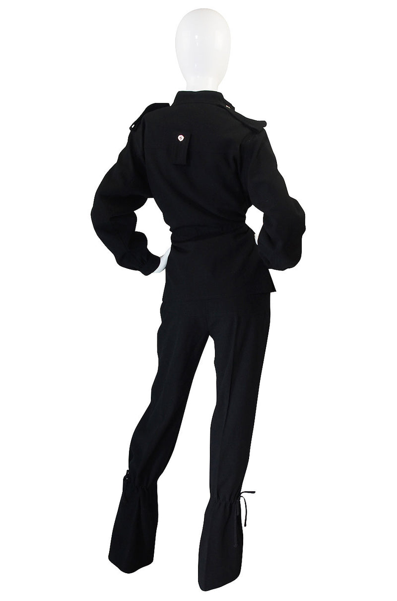 c1968 Amazing Black Andre Courreges "Flight" Suit
