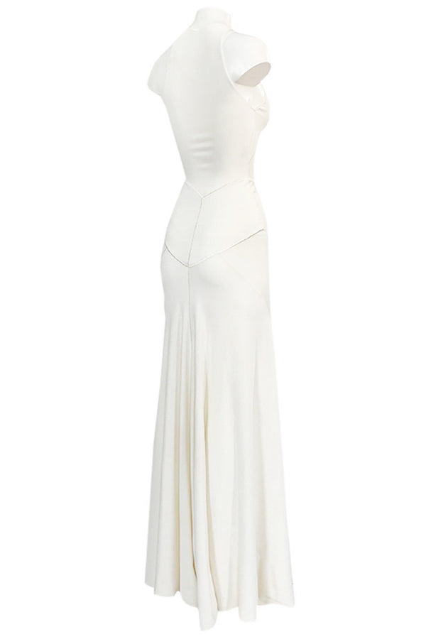 Documented Fall 2001 Azzedine Alaia Couture Runway Dress in Ivory