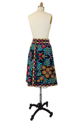 1960s Multi Color Emilio Pucci Velvet Skirt