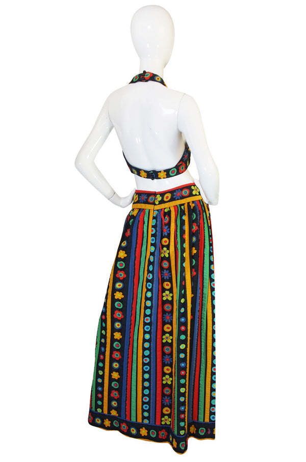 Amazing 1971 Donald Brooks Halter Top & Skirt