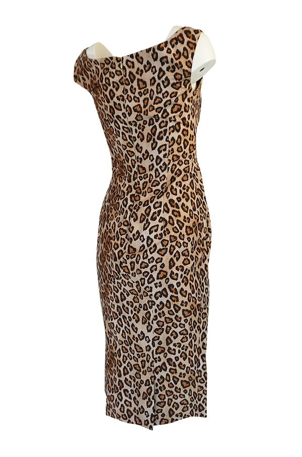 F/W 2005 Alexander McQueen Runway Leopard Print Dress