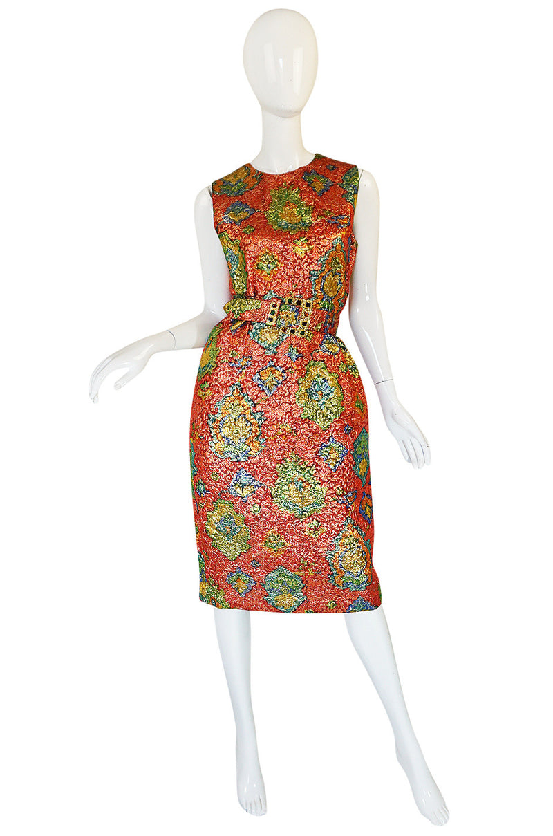1980s Numbered Demi-Couture Coral Metallic Givenchy Suit