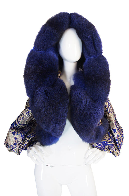 Rare 1989 Fur & Silk Gianfranco Ferre Couture Jacket