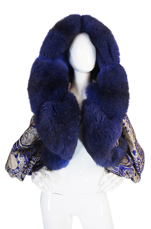 Rare 1989 Fur & Silk Gianfranco Ferre Couture Jacket