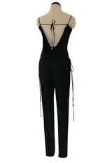 Fall 2009 Gucci by Frida Giannini Ad Campaign Black Jersey Draped Back Jumpsuit