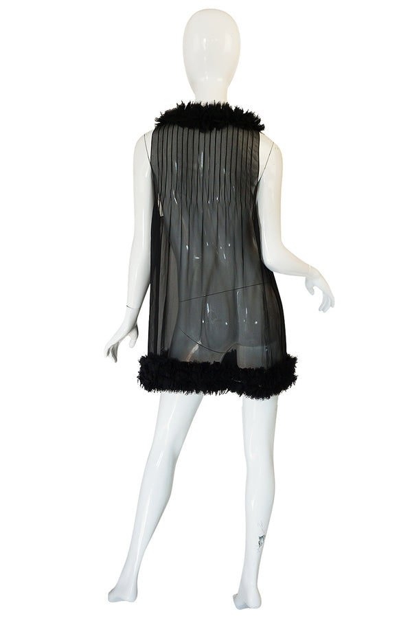 F/W 2006 Chanel Runway Semi-Sheer Silk Baby Doll Dress