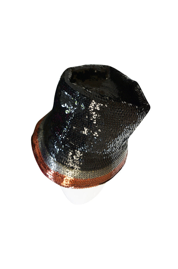 1970s Fabulous Sequin Yves Saint Laurent Hat