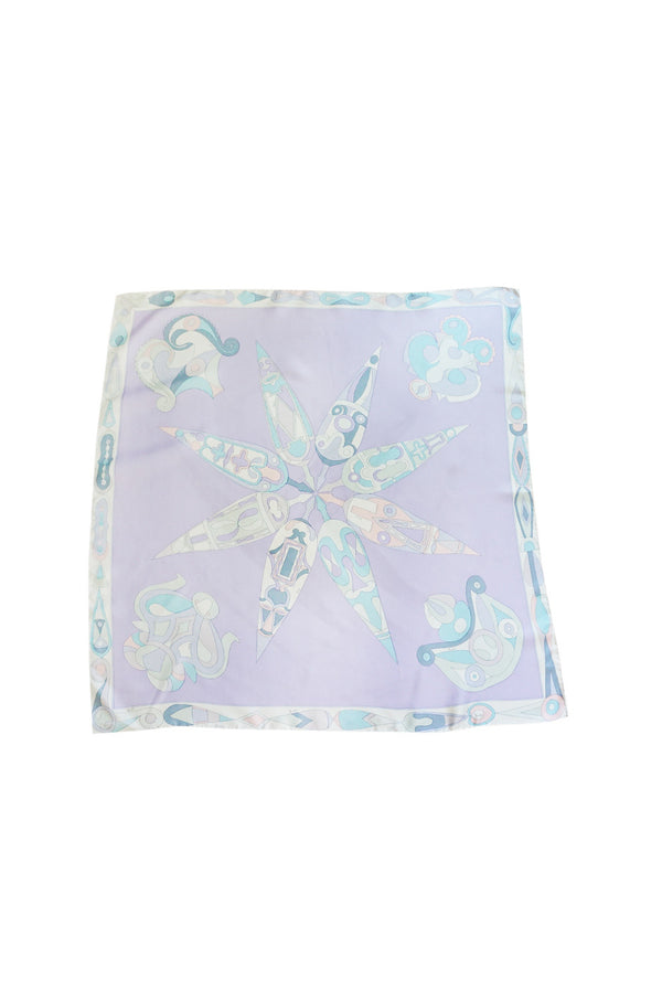 Early 1960s Soft Pastels Emilio Pucci Silk Twill Scarf