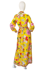 1960s Oscar De La Renta Yellow Maxi Dress