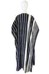 1970s Graphic Black & White Bill Tice Caftan Cover Up