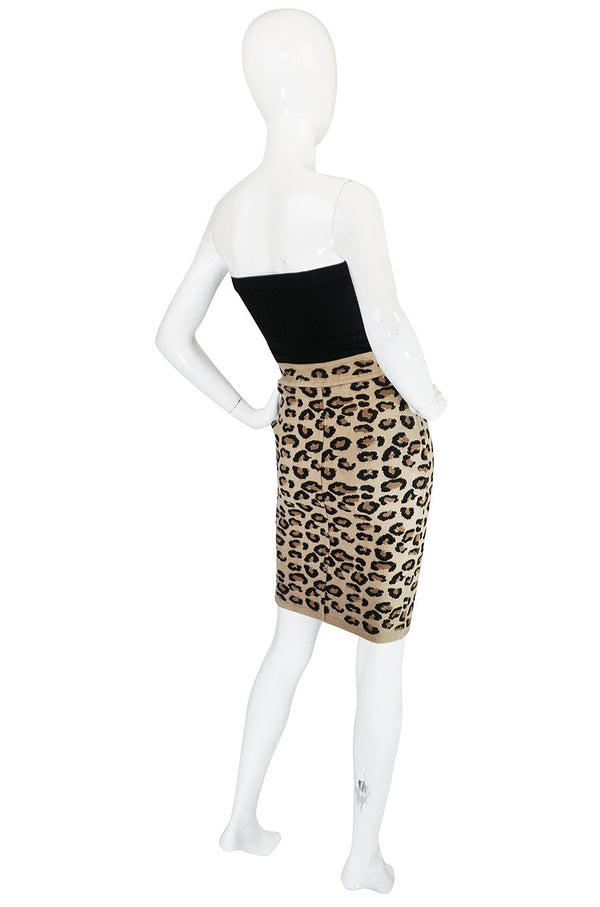 Rare 1991 Collection Azzedine Alaia Leopard Skirt