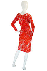 Museum Held Spring 1977 Halston Print Jersey Front Wrap Dress