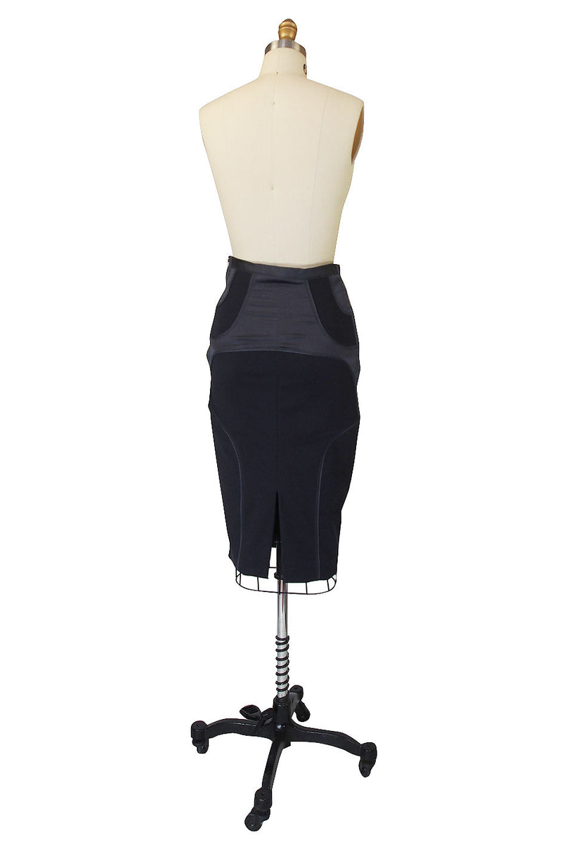 Tom Ford for Gucci Grey-Blue Fitted Skirt