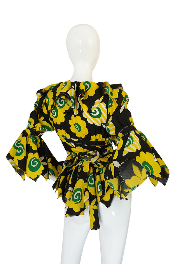 Museum Held 1969 Ossie Clark Top w Celia Birtwell Candy Flower Print