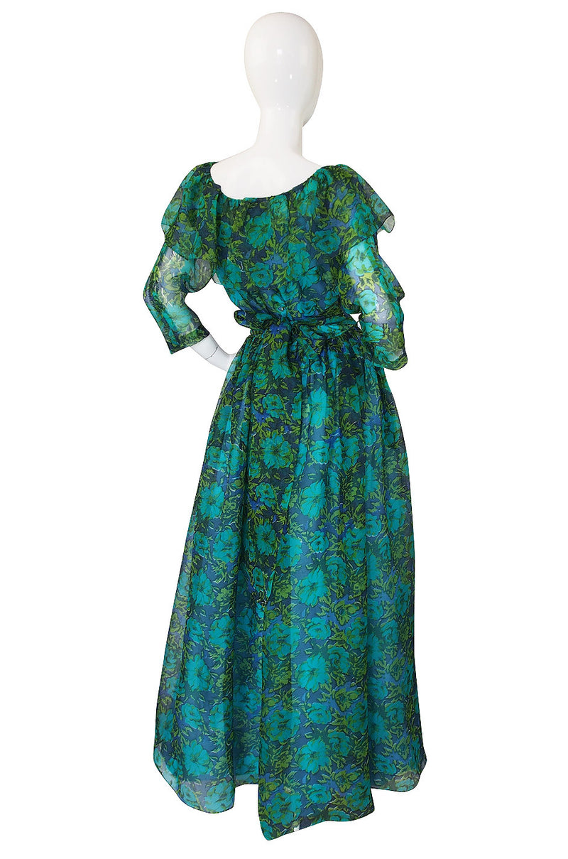 1960s Bonnie Cashin for Dorian Silk Chiffon Gown
