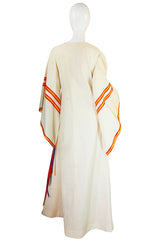 1960s Josefa Mexico Rainbow Ribbon Caftan