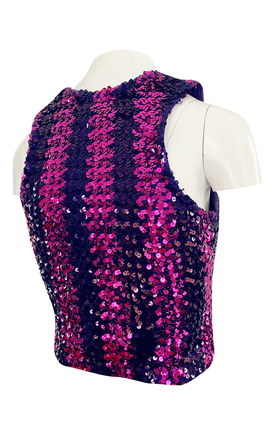 pink sequin vest top