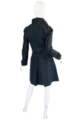 Recent Chic Prada Blue Silk Taffeta Spring Weight Jacket